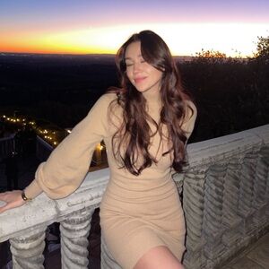 Elegant Tan Knit Dress